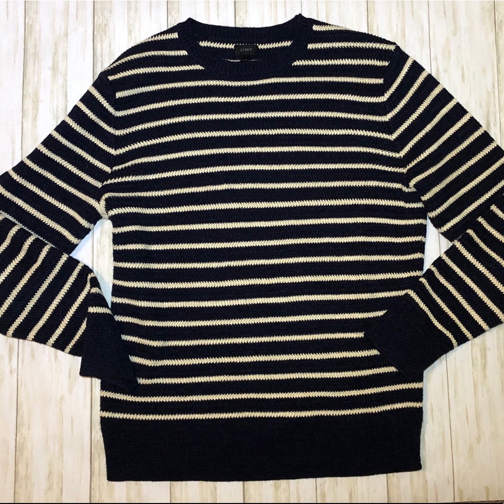 JCrew Navy Linen Sweater
